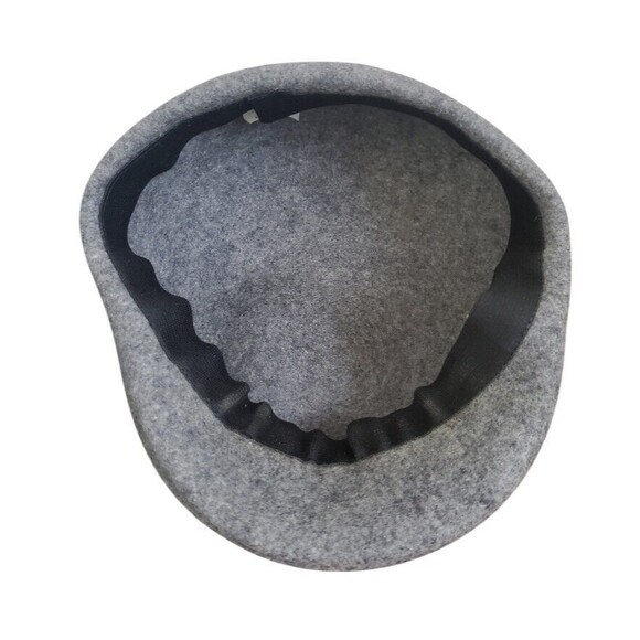 Conte of Florence Hat Gray Flat Cabbie Peaky Blinder Newsboy Felted Wool Medium - Picture 6 of 12
